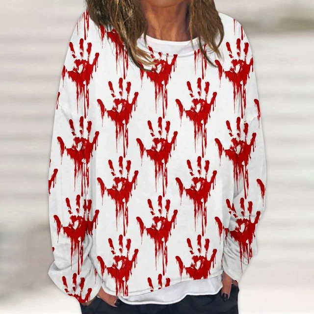 Halloween bloody Watermelon Sweater Crewneck Capless Sweatshirt Men/women funny Pullover
Halloween bloody Watermelon Sweater Crewneck Capless Sweatshirt Men/women funny Pullover