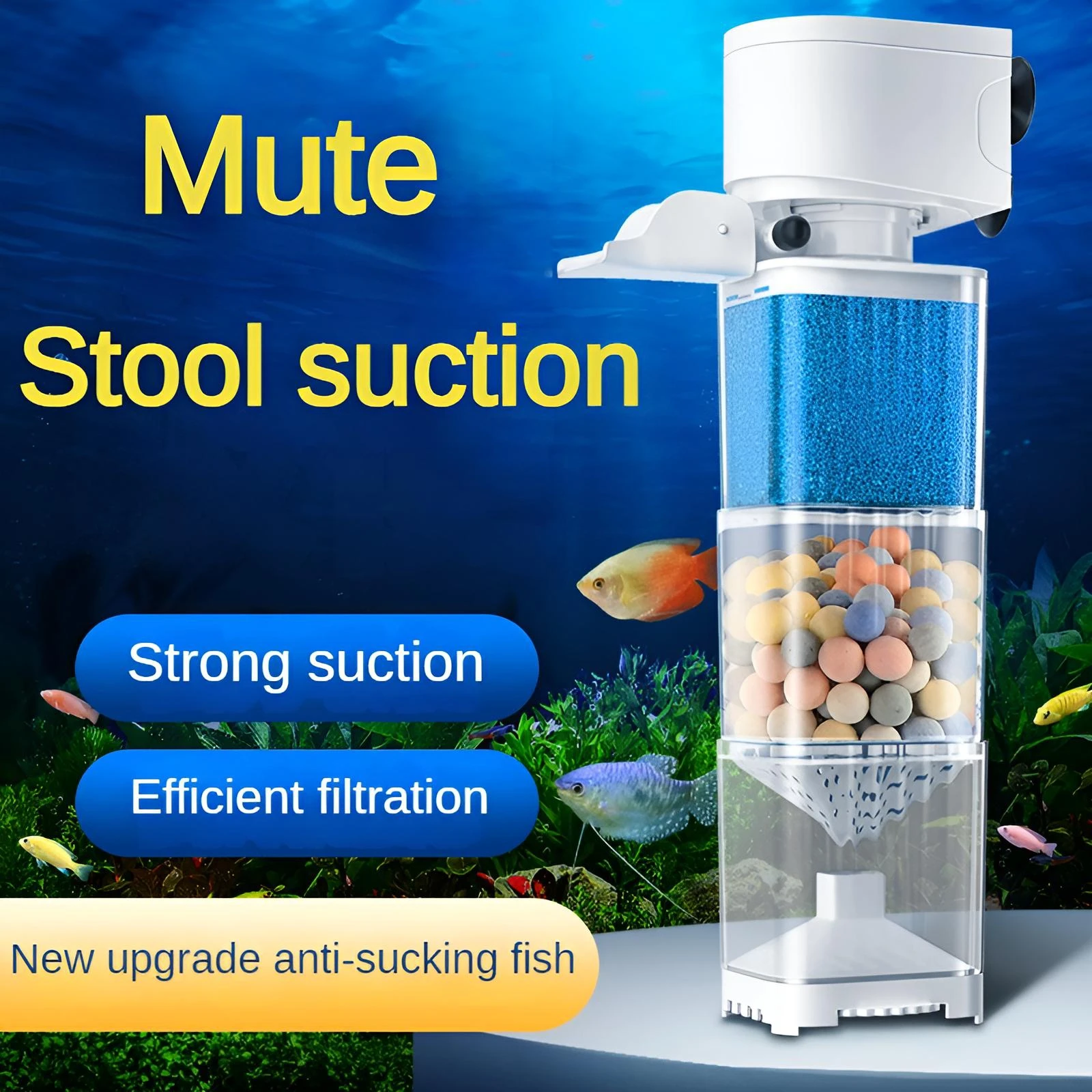 Powerful Feces-Absorbing Fish Toilet Filter, Oxygenating & Wave-Making, Mute & Energy Saving
Powerful Feces-Absorbing Fish Toilet Filter, Oxygenating & Wave-Making, Mute & Energy Saving