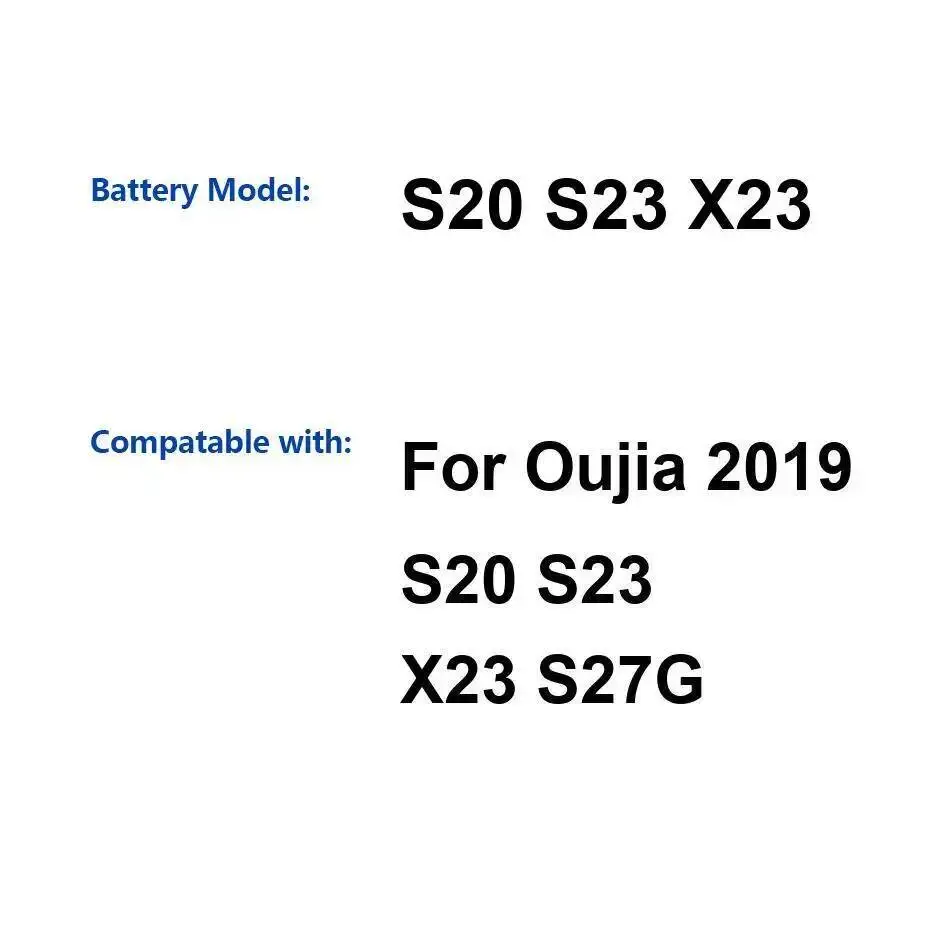 Mobile Phone Battery Durable For Oujia 2019 S20 S23 X23 S27G 4000Mah
Mobile Phone Battery Durable For Oujia 2019 S20 S23 X23 S27G 4000Mah