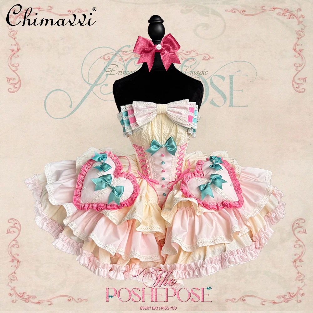 High-end Sweet Girl Kawaii Birthday Party Dress Spring and Autumn New Lolita High Waist Cute Bow Elegant Women's Dresses
High-end Sweet Girl Kawaii Birthday Party Dress Spring and Autumn New Lolita High Waist Cute Bow Elegant Women's Dresses