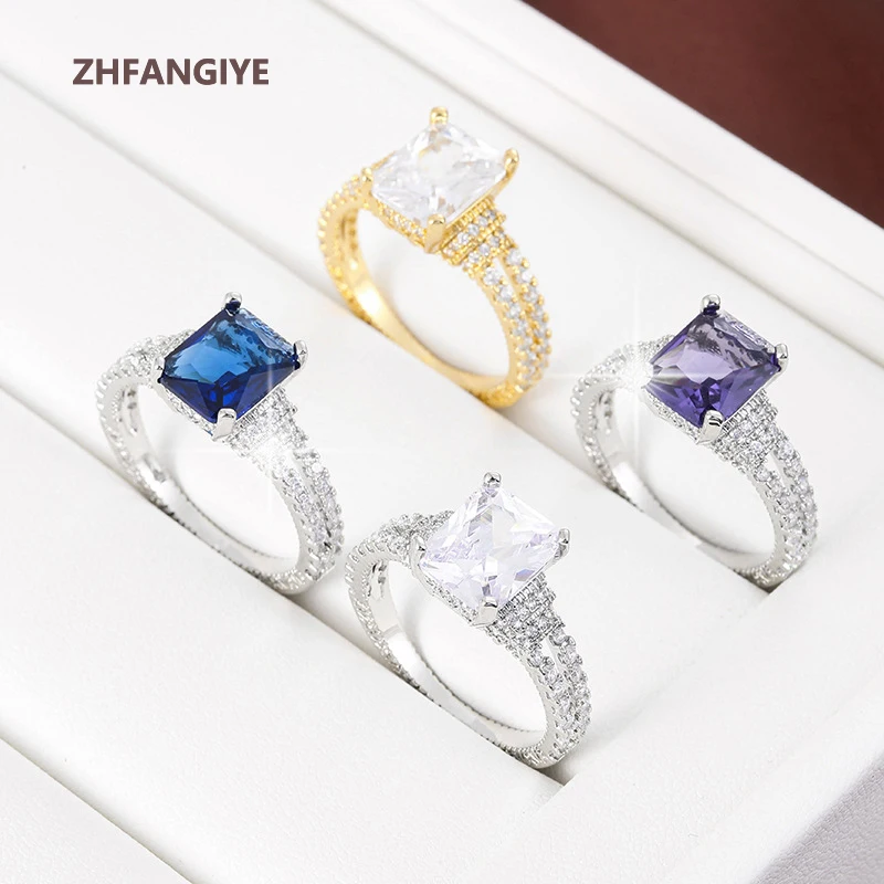 ZHFANGIYE Fashion Women Ring 925 Silver Jewelry with Zircon Gemstone Accessories for Wedding Party Gift Finger Rings Wholesale
ZHFANGIYE Fashion Women Ring 925 Silver Jewelry with Zircon Gemstone Accessories for Wedding Party Gift Finger Rings Wholesale