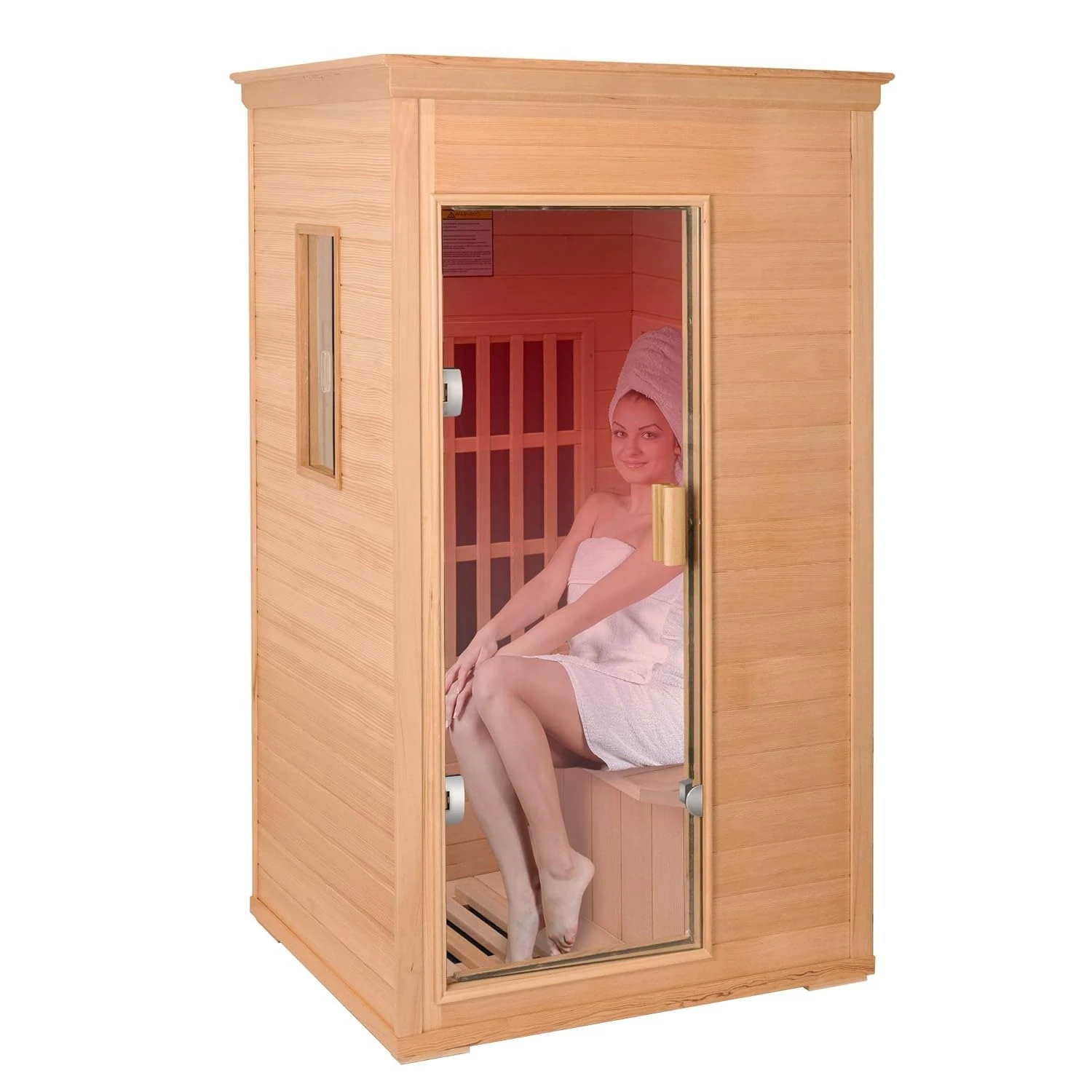 1 Person Infrared Sauna with Red Light Therapy – Compact Canadian Hemlock Wood Home Spa, 4 Fast Heating Panels, Customized
1 Person Infrared Sauna with Red Light Therapy – Compact Canadian Hemlock Wood Home Spa, 4 Fast Heating Panels, Customized