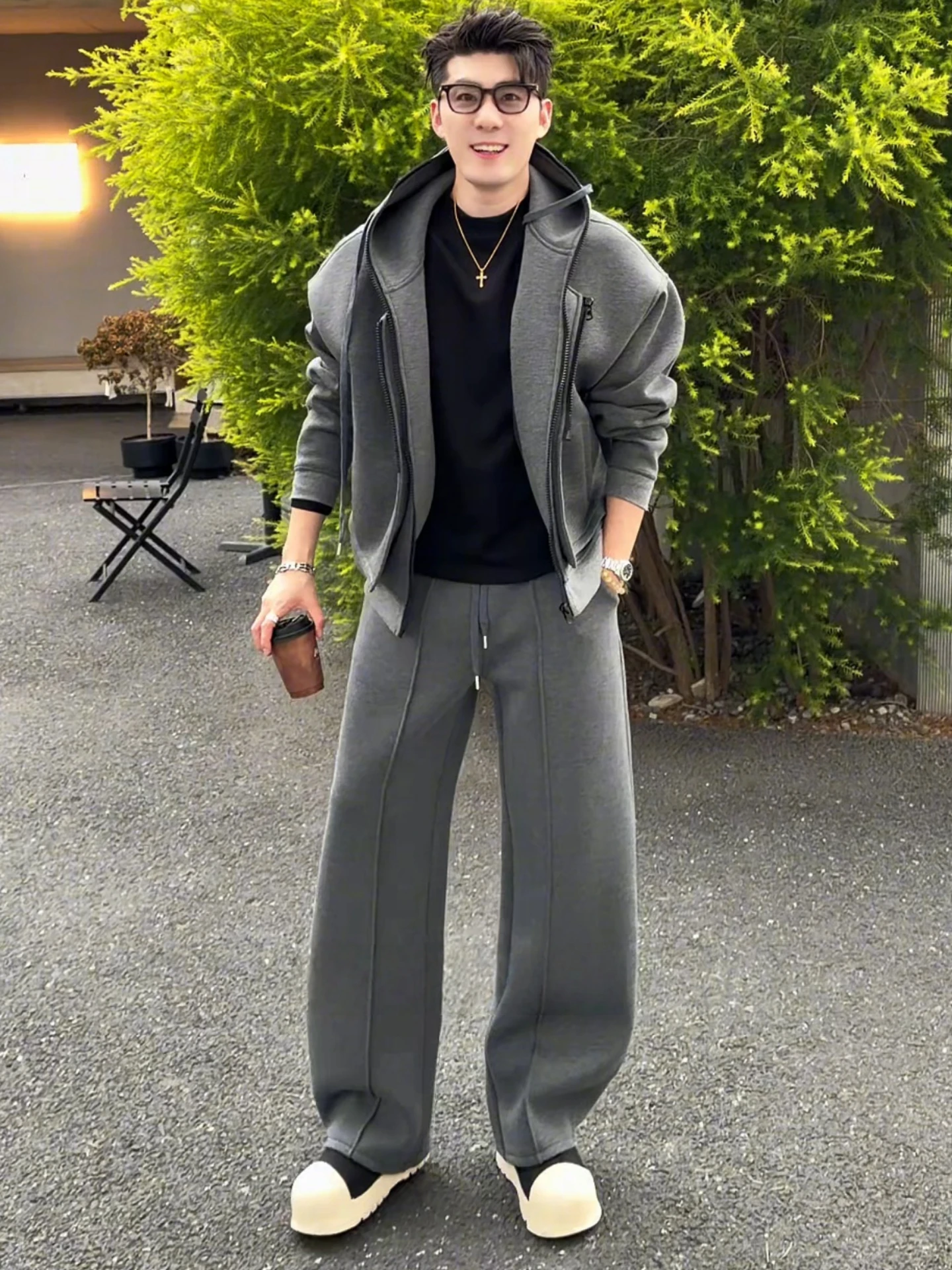 Winter New Heavyweight American Casual Hoodie Pants Two-Piece Set Simple ape Men's High-End Feeling Suit Long Sve Youth
Winter New Heavyweight American Casual Hoodie Pants Two-Piece Set Simple ape Men's High-End Feeling Suit Long Sve Youth