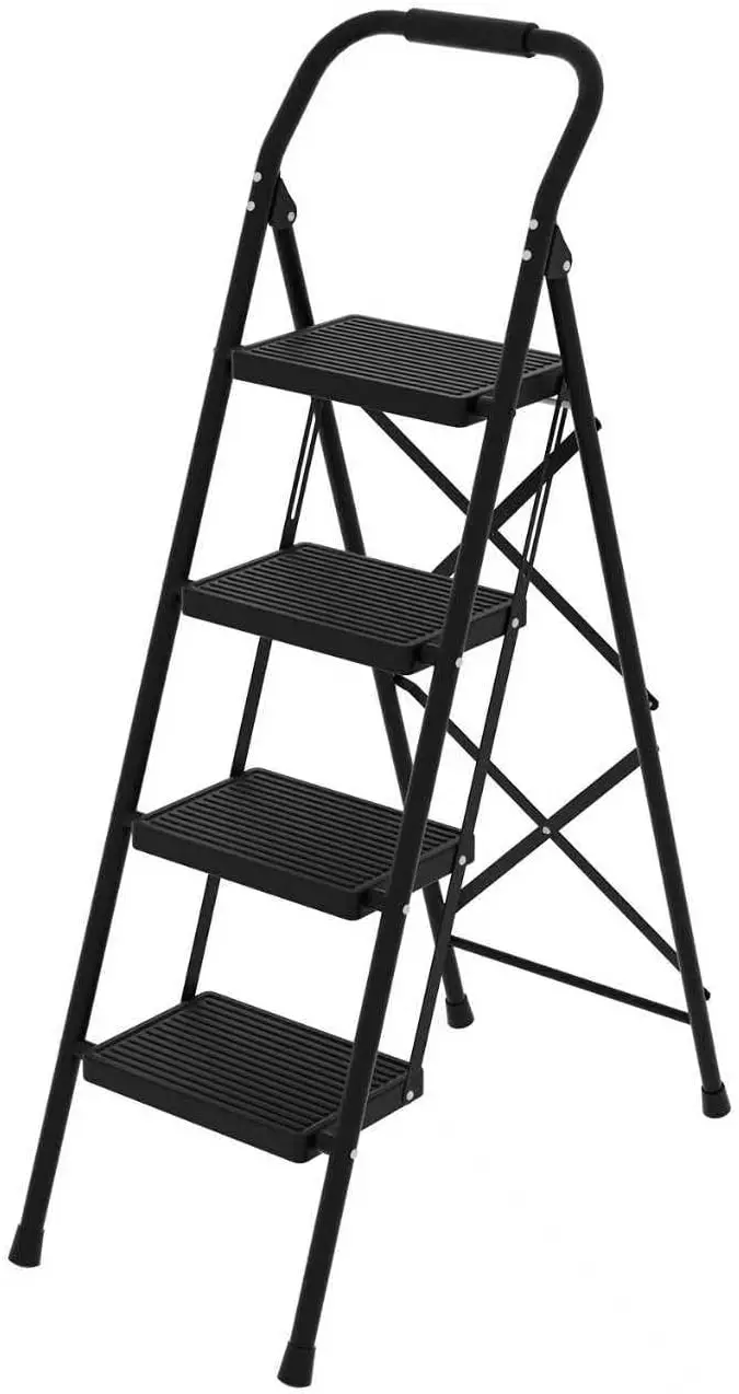4 Step Ladder Folding 330lbs Anti Slip Foldable Ergonomic with Wide Pedal for Home Kitchen Office Matte Black
4 Step Ladder Folding 330lbs Anti Slip Foldable Ergonomic with Wide Pedal for Home Kitchen Office Matte Black