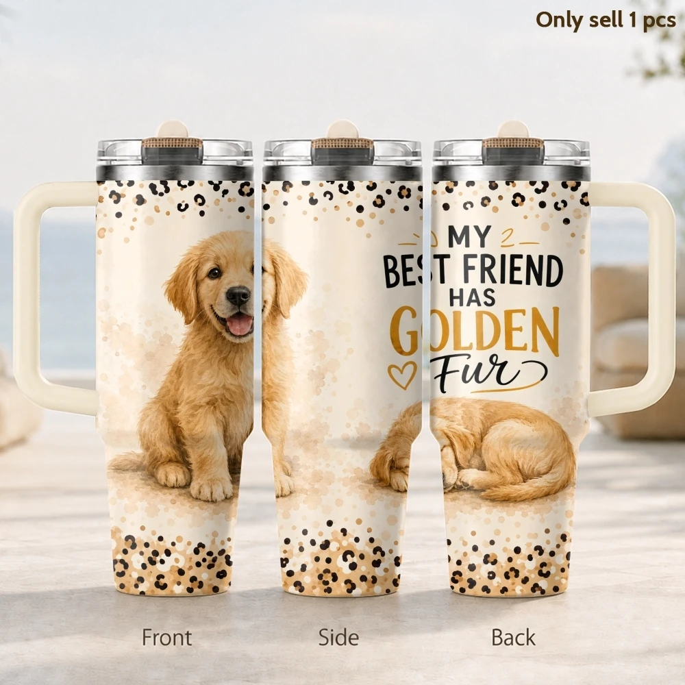 Golden Retriever Vacuum Flasks 40oz 3rd Gen Vacuum Insulated Stainless Steel Tumbler Cup with Handle Straw Lid for Gifts
Golden Retriever Vacuum Flasks 40oz 3rd Gen Vacuum Insulated Stainless Steel Tumbler Cup with Handle Straw Lid for Gifts