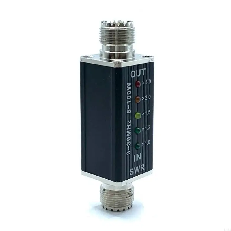 L4MA Precise 5 LED SWR Meter 3-30MHz Frequency Power Meter No Battery Requires
L4MA Precise 5 LED SWR Meter 3-30MHz Frequency Power Meter No Battery Requires