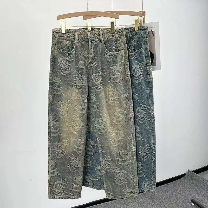 2026 new style jacquard dragon pattern jeans for men spring and summer American high street loose trendy brand straight pants
2026 new style jacquard dragon pattern jeans for men spring and summer American high street loose trendy brand straight pants