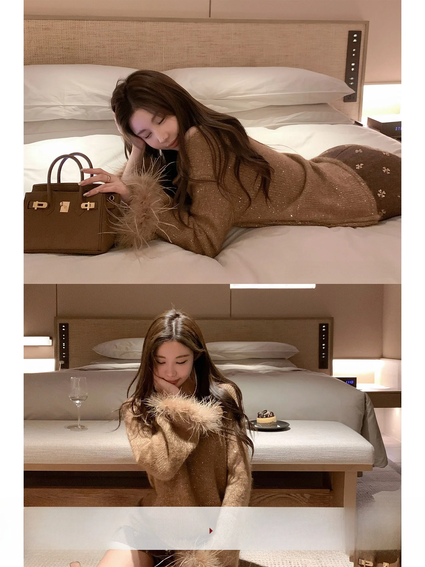 Комплект из двух предметов: свитер с V-образным вырезом и брюки с манжетами в виде перьев, женский, приталенный, зимний, модный, весенний
Комплект из двух предметов: свитер с V-образным вырезом и брюки с манжетами в виде перьев, женский, приталенный, зимний, модный, весенний