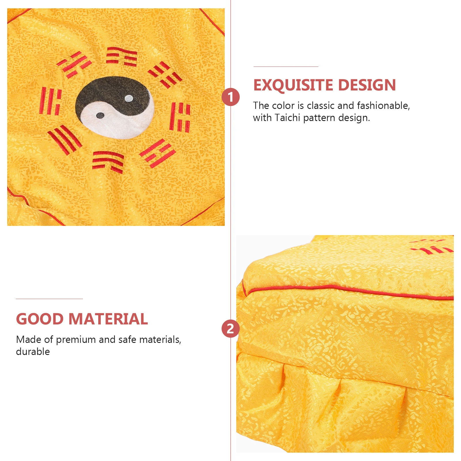 Worship Cushion Cover Classic Taichi Pattern Meditation Mat Cover Easy Detach for Washing Yoga Cushion Pad for Temple Worship
Worship Cushion Cover Classic Taichi Pattern Meditation Mat Cover Easy Detach for Washing Yoga Cushion Pad for Temple Worship