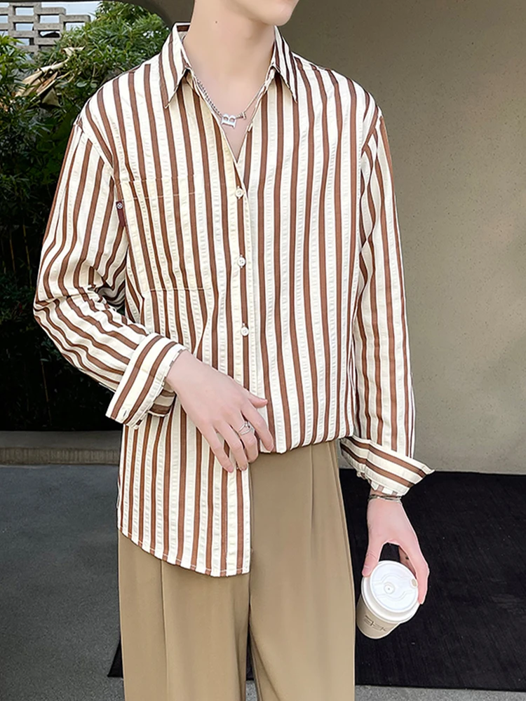 Summer Men's Striped Shirt Long Sleeve Color Block Design Casual Fashionable Youthful Trendy Flat Iron Treatment Loose Fit
Summer Men's Striped Shirt Long Sleeve Color Block Design Casual Fashionable Youthful Trendy Flat Iron Treatment Loose Fit
