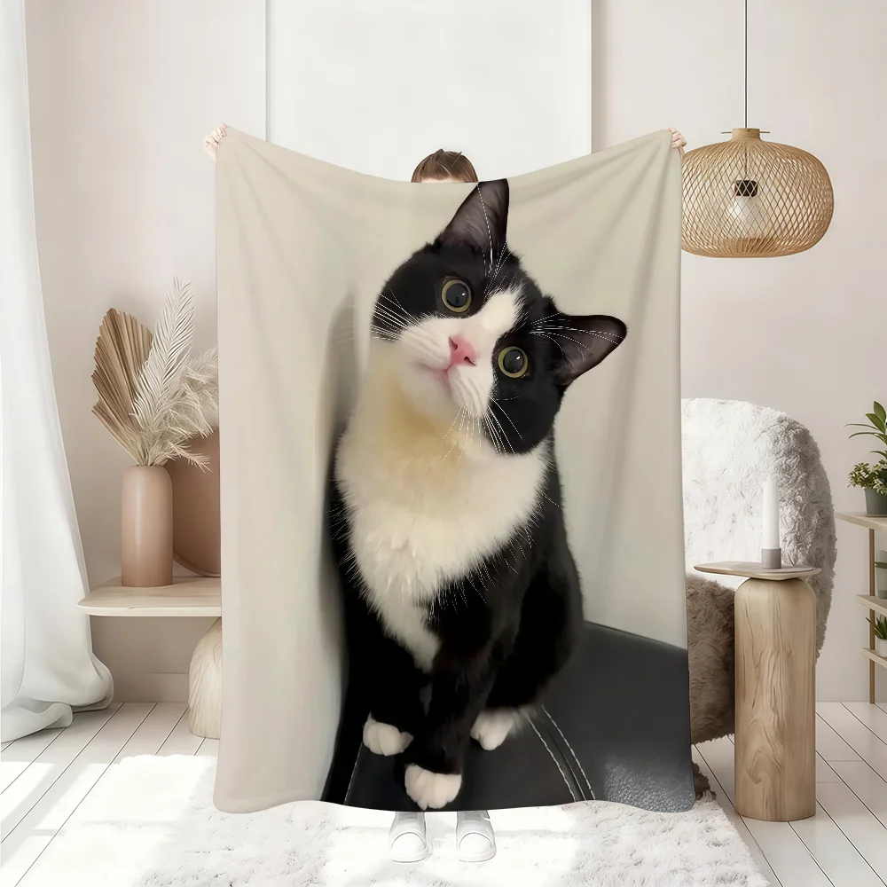 Kawaii black white cat pattern Blanket Soft Throw Blanket for Home Bedroom Bed Sofa Picnic Travel Office Rest Cover Blanket Gift
Kawaii black white cat pattern Blanket Soft Throw Blanket for Home Bedroom Bed Sofa Picnic Travel Office Rest Cover Blanket Gift