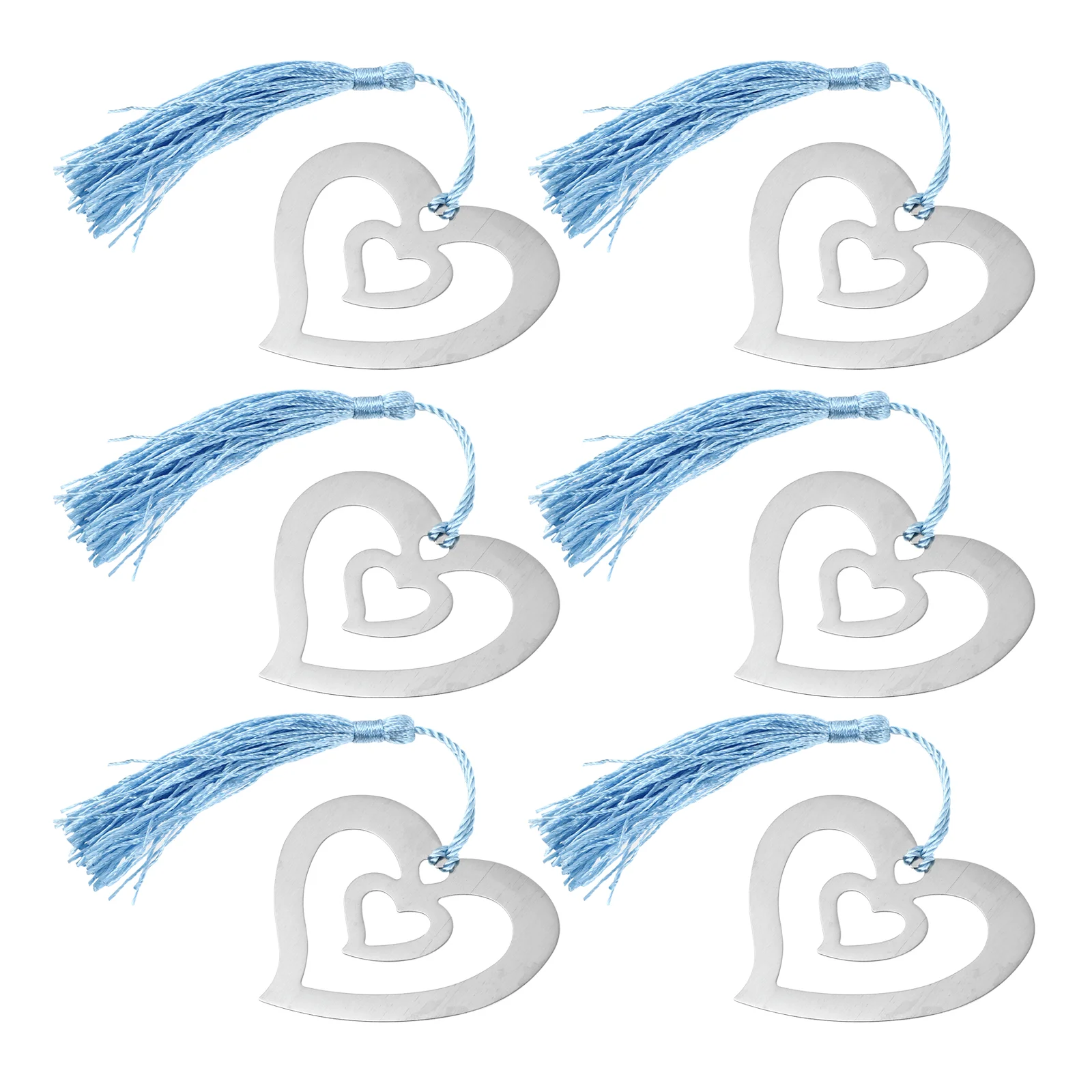 6 Pcs Graduation Love Bookmark Heart Bookmarkers Bookmarks Stainless Steel Page-markers Tassel Delicate Students
6 Pcs Graduation Love Bookmark Heart Bookmarkers Bookmarks Stainless Steel Page-markers Tassel Delicate Students