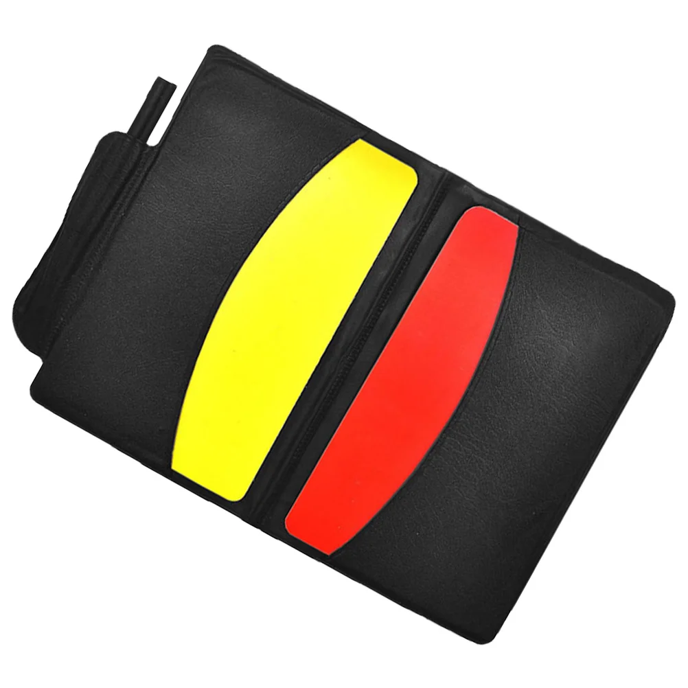 1Set Red Yellow Cards Set Professional Referee Wallet Standard Soccer Cards Portable Multi-Function Referee Kit for Football