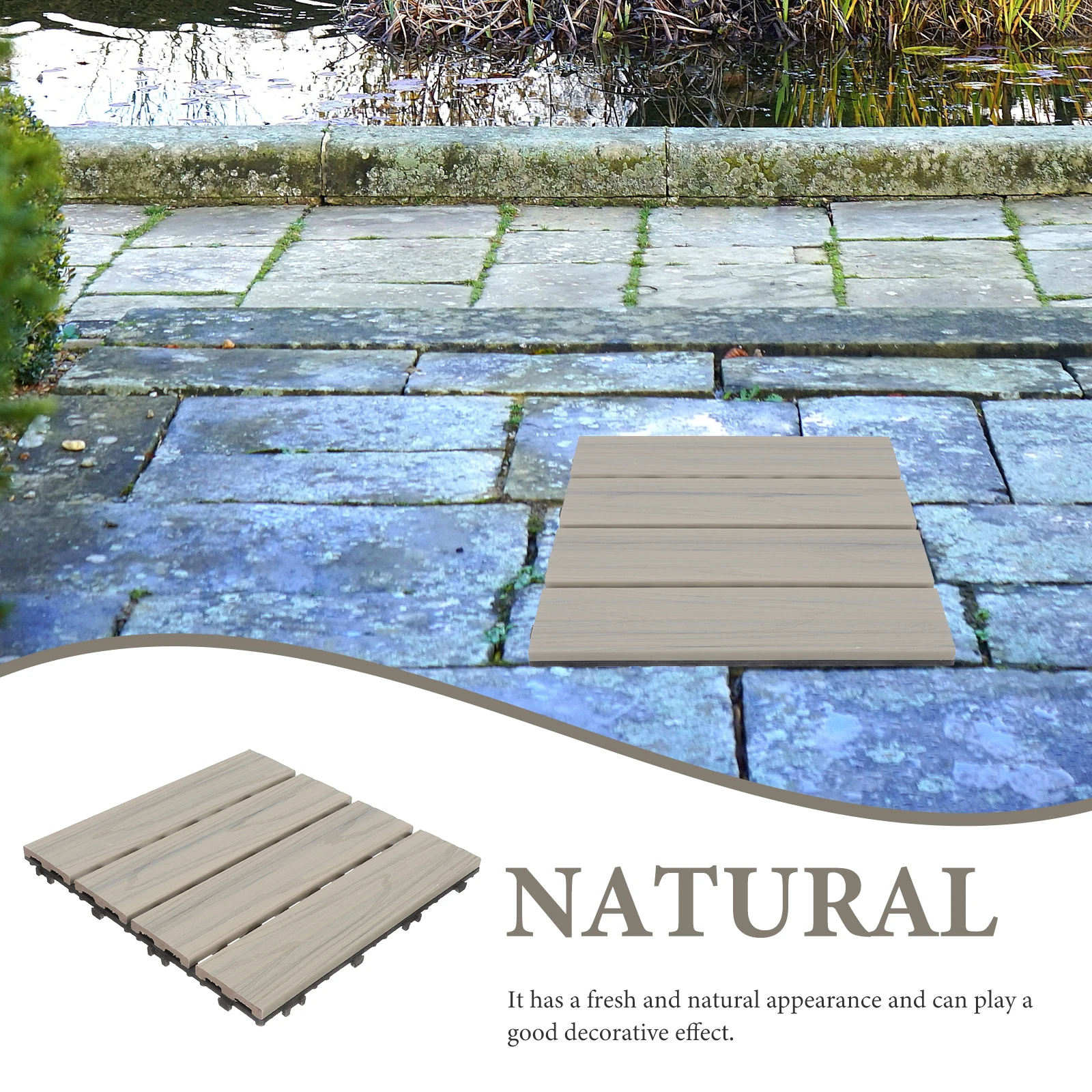 Wood Plastic Flooring Tiles Interlocking Waterproof Outdoor Garden Splicing Floor Eco Friendly Decorative Balcony
Wood Plastic Flooring Tiles Interlocking Waterproof Outdoor Garden Splicing Floor Eco Friendly Decorative Balcony