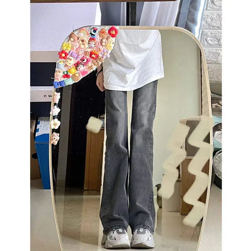 Женские джинсы с высокой талией и расклешенными штанинами, весна-осень, новые, эластичные, утягивающие, длинные леггинсы, повседневные, без бренда, зарегистрированный торговый знак...
Женские джинсы с высокой талией и расклешенными штанинами, весна-осень, новые, эластичные, утягивающие, длинные леггинсы, повседневные, без бренда, зарегистрированный торговый знак...