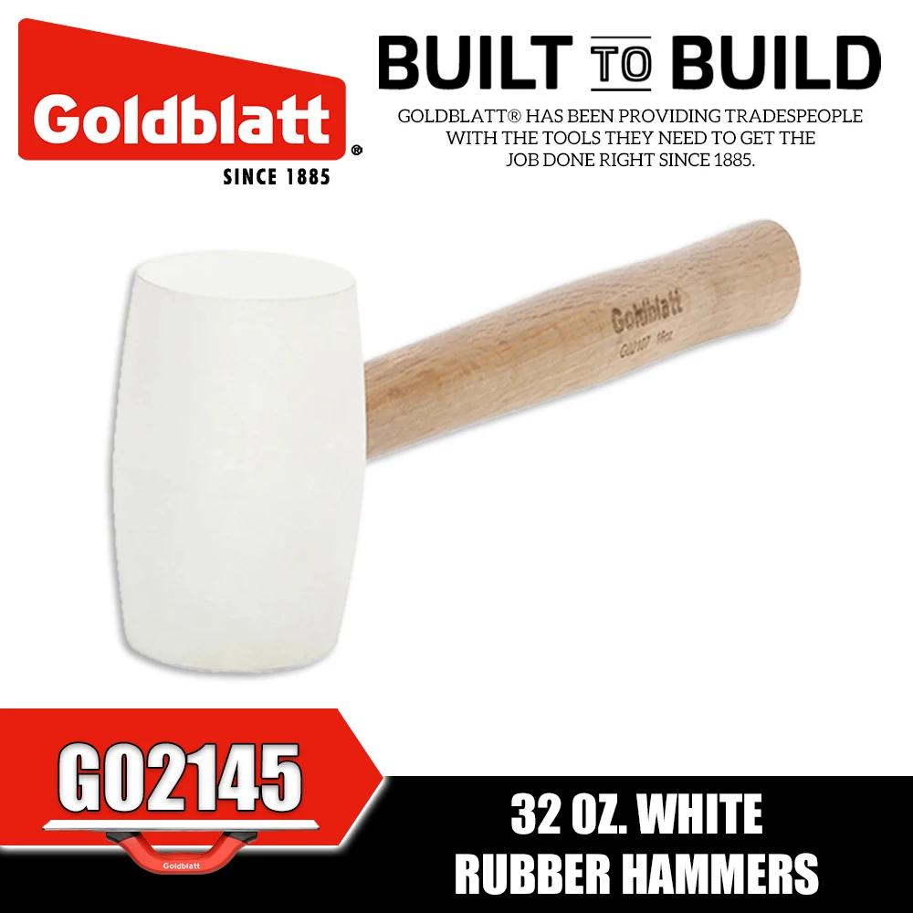 GOLDBLATT G02145 G02106 G02107 White Rubber Hammers Hand Tools
GOLDBLATT G02145 G02106 G02107 White Rubber Hammers Hand Tools