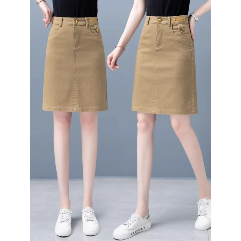 Medium Length Skirt for Women in Summer, High Waist, Slimming, Versatile and Casual Korean Version Skirt, Five Pack Hip Skirt
Medium Length Skirt for Women in Summer, High Waist, Slimming, Versatile and Casual Korean Version Skirt, Five Pack Hip Skirt