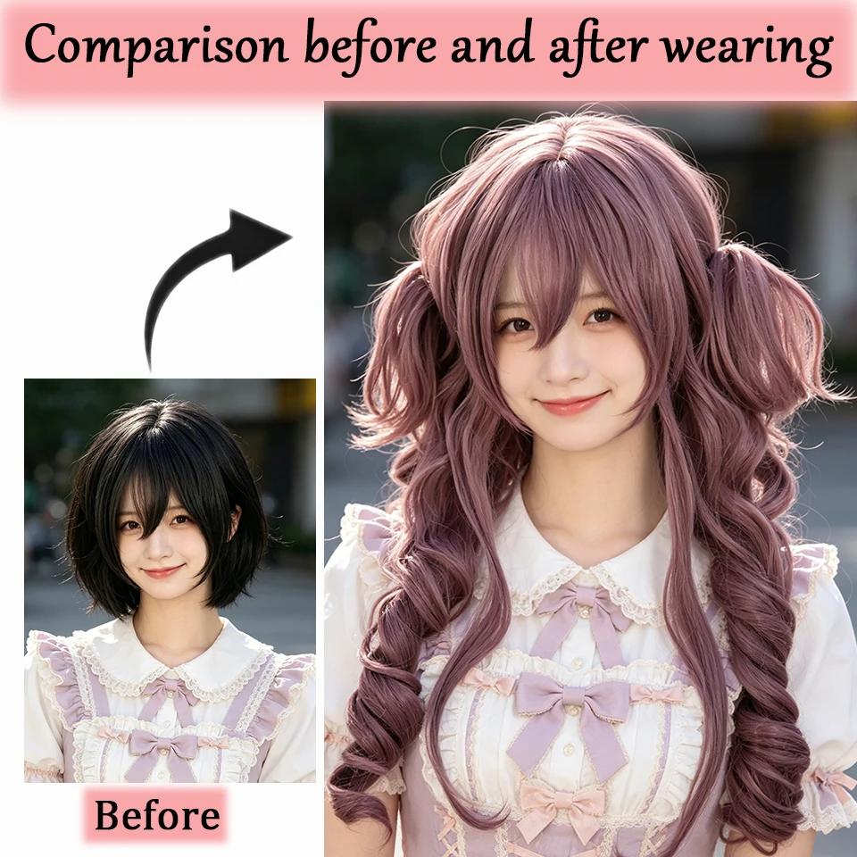 Synthetic Long Curly Wavy Gray Purple Wig With Short Ponytail Natural For Women Daily Party Lolita Cosplay Christmas Halloween
Synthetic Long Curly Wavy Gray Purple Wig With Short Ponytail Natural For Women Daily Party Lolita Cosplay Christmas Halloween
