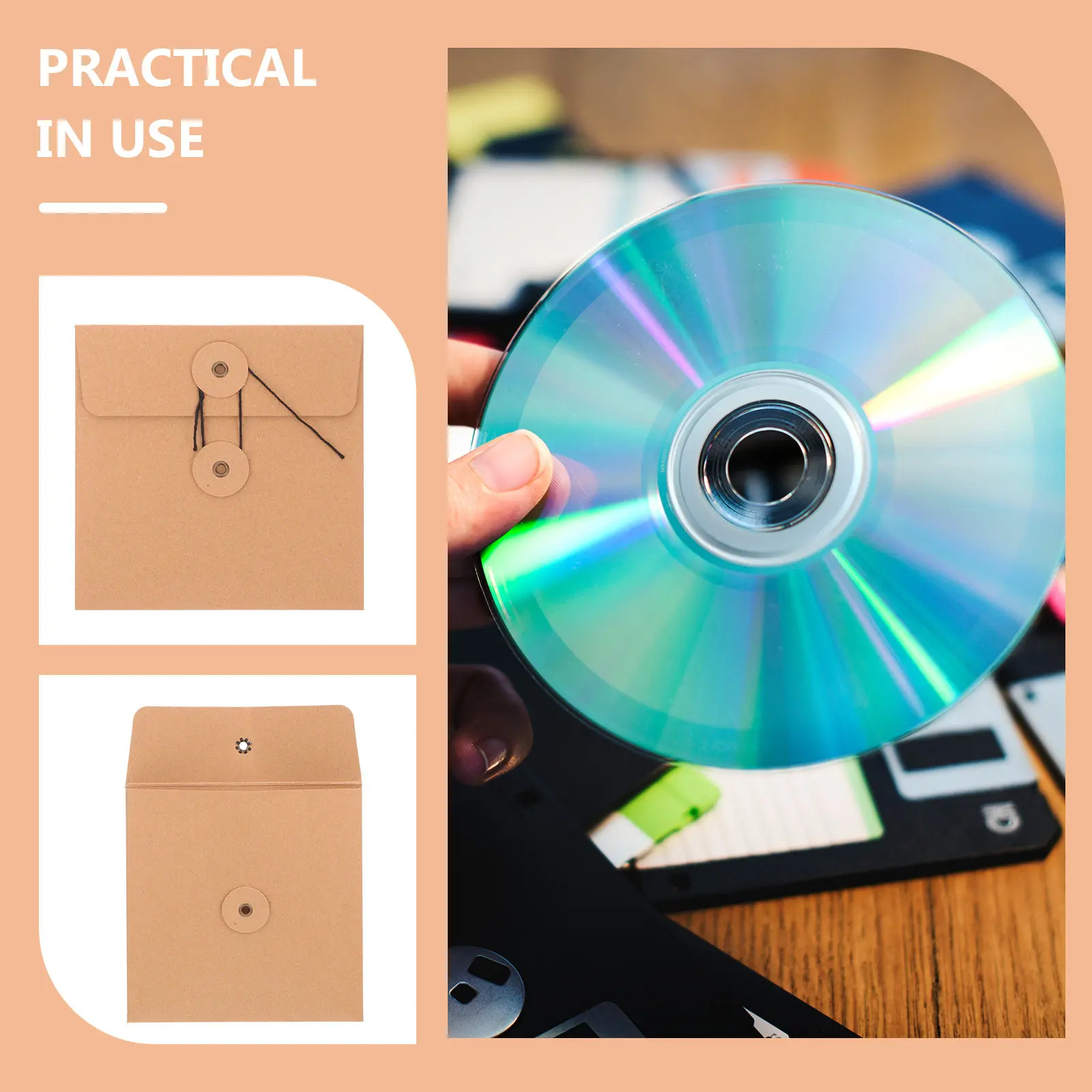10Pcs Cd Packaging Bag Kraft Paper Brown Dvd Sleeves for Protection Storage Mailing Collecting Discs Cd Dvd Storage Holder
10Pcs Cd Packaging Bag Kraft Paper Brown Dvd Sleeves for Protection Storage Mailing Collecting Discs Cd Dvd Storage Holder