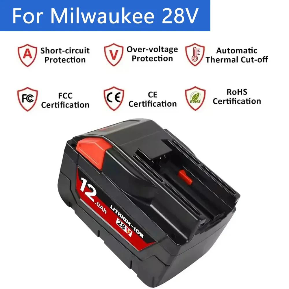 28 В 12,0 Ач M28 Сменный литий-ионный аккумулятор для Milwaukee 28 В M28 48-11-2830 0730-20 Аккумулятор для инструментов
28 В 12,0 Ач M28 Сменный литий-ионный аккумулятор для Milwaukee 28 В M28 48-11-2830 0730-20 Аккумулятор для инструментов