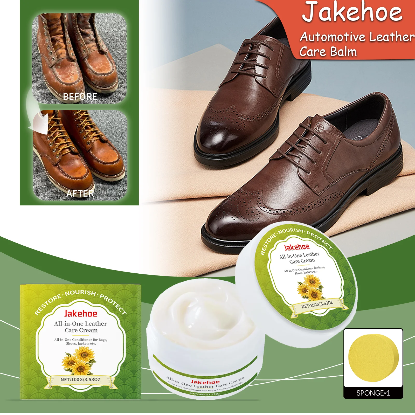 Крем для ухода за кожей Jakehoe, глубокий набор, питательный уход за царапинами, кожаная сумка, мебель, автокресло, уход за кожей
Крем для ухода за кожей Jakehoe, глубокий набор, питательный уход за царапинами, кожаная сумка, мебель, автокресло, уход за кожей