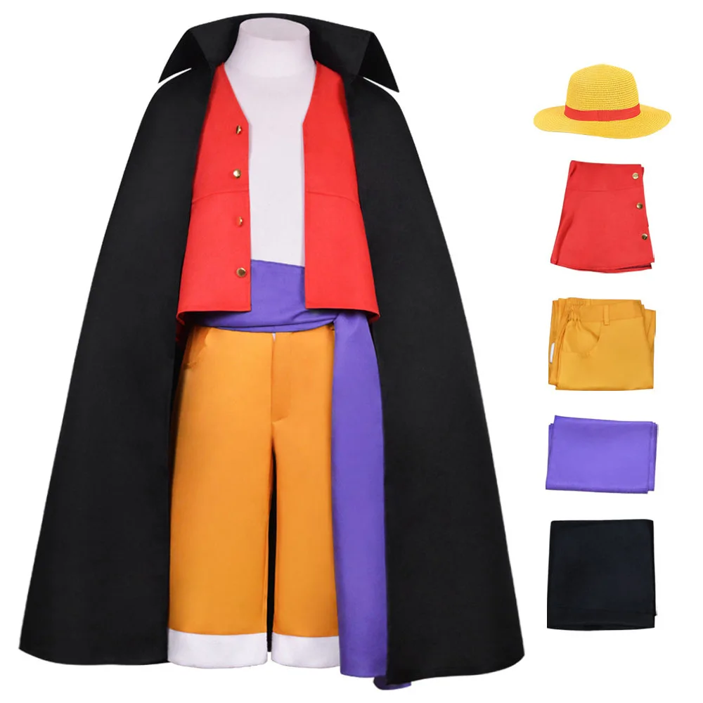 Anime Luffy Cosplay Costumes Piece Pirate Monkey D Sun God Two Years Later Carnival Party Red Top Pants Cos Suits Hat Adult Kids
Anime Luffy Cosplay Costumes Piece Pirate Monkey D Sun God Two Years Later Carnival Party Red Top Pants Cos Suits Hat Adult Kids