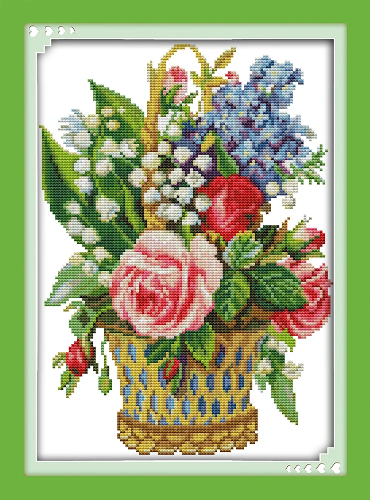 Cross-stitch Complete Set Flower Basket (7) Kit Stamped Printed Counted Unprinted Cloth DMC Needlework Home Decor
Cross-stitch Complete Set Flower Basket (7) Kit Stamped Printed Counted Unprinted Cloth DMC Needlework Home Decor