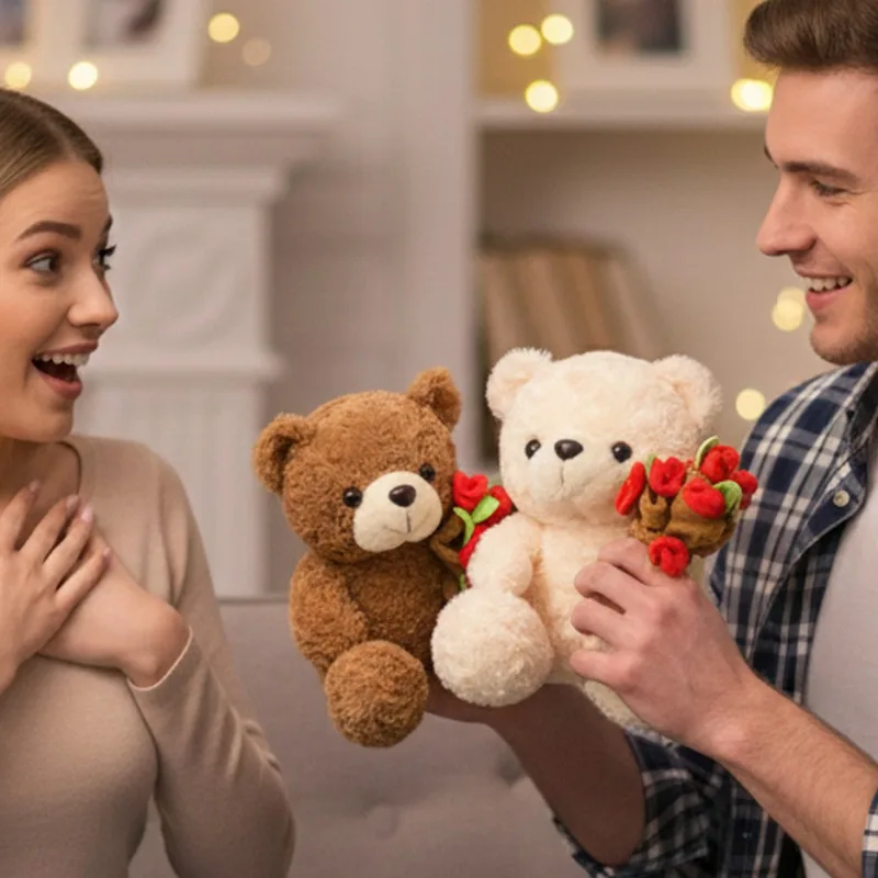 Rose Bear Plush Toy Romantic Teddy Holding Flowers A Classic Symbol of Love and Affection Perfect As A Valentines Day Gift
Rose Bear Plush Toy Romantic Teddy Holding Flowers A Classic Symbol of Love and Affection Perfect As A Valentines Day Gift