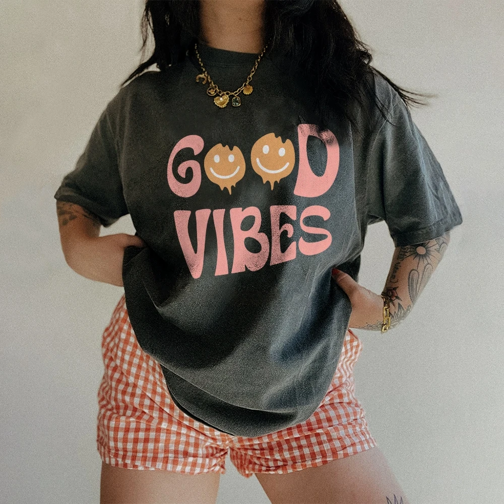 Good Vibes Korean Reviews Many Girls Clothes Quality Oversized Acid Washed Y2K Women Men Vintage Sleeve T-shirts Short Sleeve
Good Vibes Korean Reviews Many Girls Clothes Quality Oversized Acid Washed Y2K Women Men Vintage Sleeve T-shirts Short Sleeve