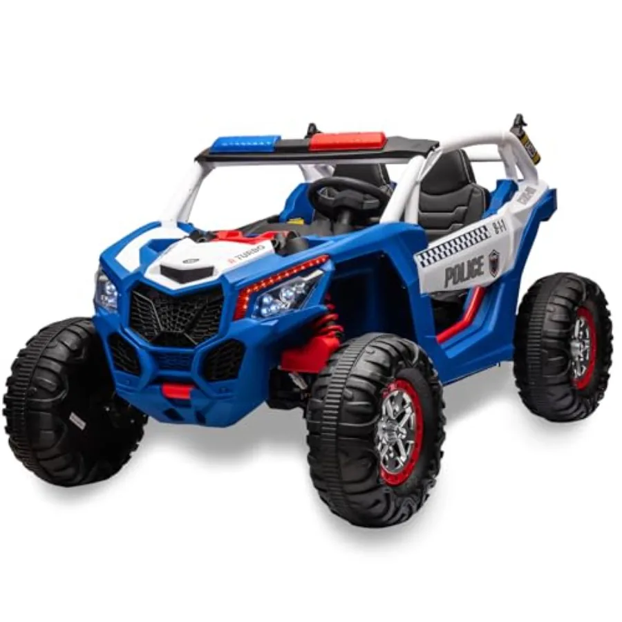 ' 2-seater UTV electric car for outdoor use, ABS plastic body, blue, 24V/300W dual-motor 4WD with remote control, 4 shock absor
' 2-seater UTV electric car for outdoor use, ABS plastic body, blue, 24V/300W dual-motor 4WD with remote control, 4 shock absor