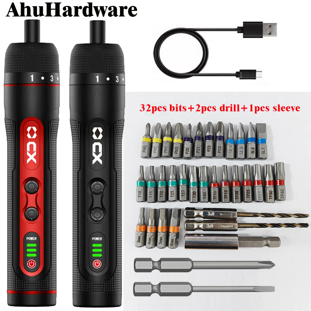 AhuHardware 3.6V Mini Electrical Screwdriver Set Smart Cordless Electric Screw Driver USB Rechargeable Handle 2 / 30 Bit Set
AhuHardware 3.6V Mini Electrical Screwdriver Set Smart Cordless Electric Screw Driver USB Rechargeable Handle 2 / 30 Bit Set