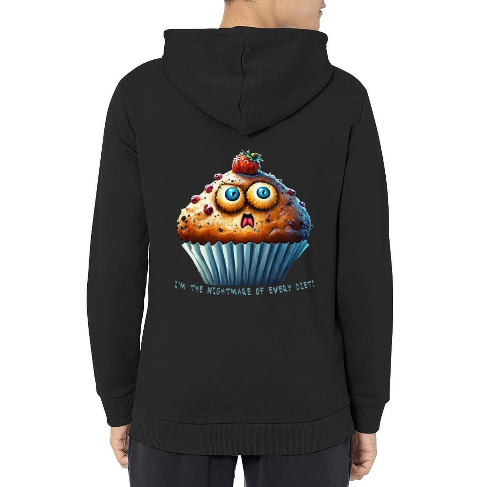 Scary muffin with eyes Funny cartoon design Anti-diet humor Cute and creepy for fans of black humor Hoodie
Scary muffin with eyes Funny cartoon design Anti-diet humor Cute and creepy for fans of black humor Hoodie
