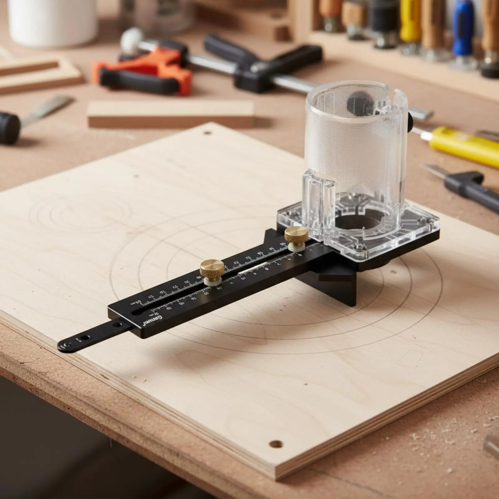 Guitar Sound Hole Cutter Precision Scale Adjustable Router Jig Woodworking Tool Double Position Holes for Luthiers, Workshop
Guitar Sound Hole Cutter Precision Scale Adjustable Router Jig Woodworking Tool Double Position Holes for Luthiers, Workshop