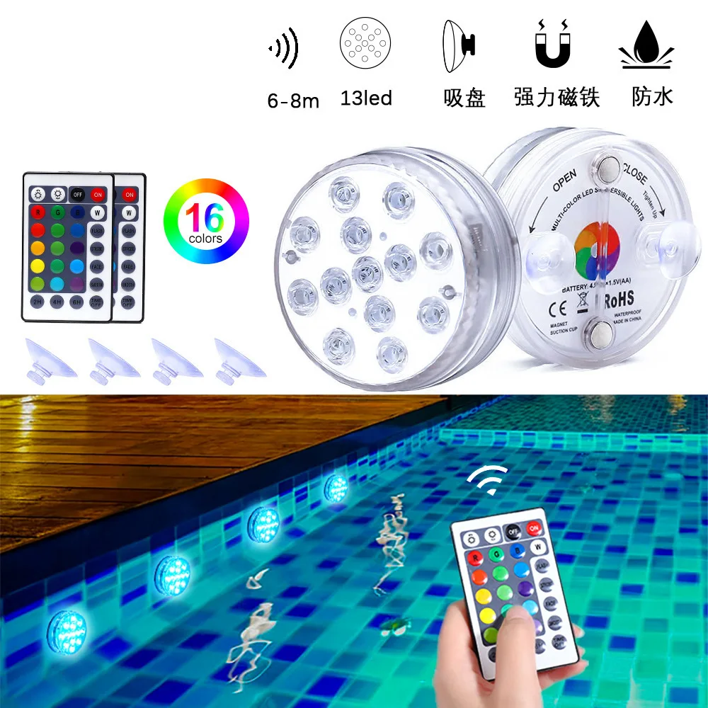 New 1-6 Lights Remote-controlled Diving Light, Large LED Waterproof Fish Tank Light with Magnetic Suction Cup Pool Light
New 1-6 Lights Remote-controlled Diving Light, Large LED Waterproof Fish Tank Light with Magnetic Suction Cup Pool Light