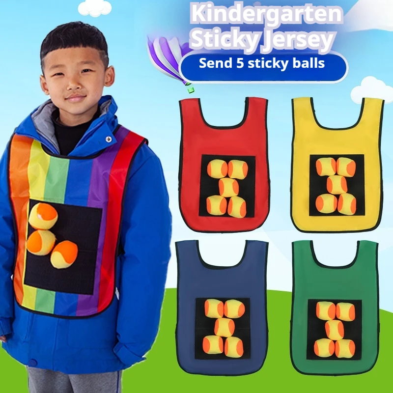 Outdoor Sport Game Props Vest Sticky Jersey Vest Game Vest Waistcoat With Sticky Ball Throwing Toys For Children Kids Sports Toy
Outdoor Sport Game Props Vest Sticky Jersey Vest Game Vest Waistcoat With Sticky Ball Throwing Toys For Children Kids Sports Toy
