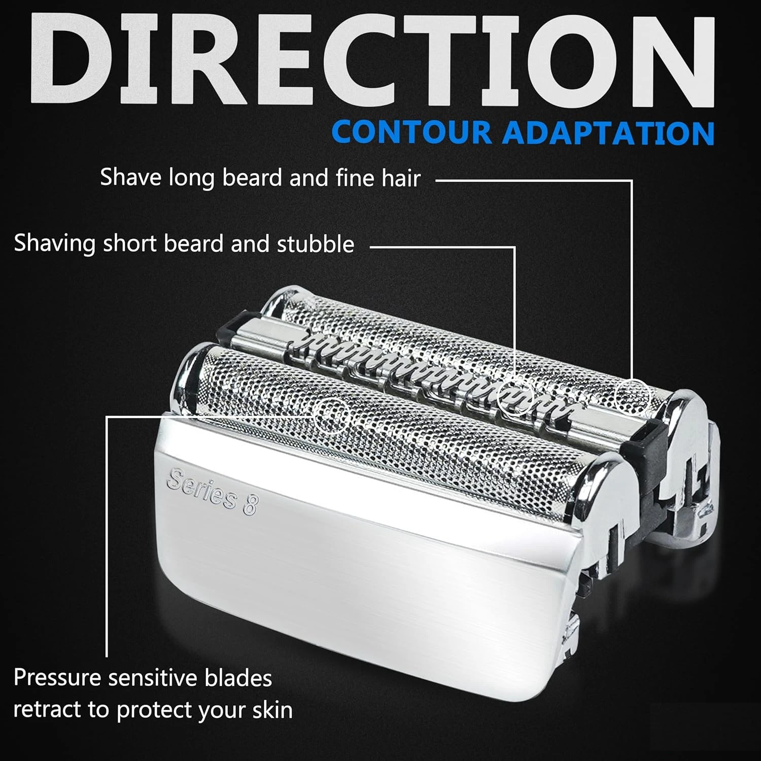 83M Replacement Foil Head Fit For Braun Series 8 S8 Electric Shaver 8320S,8325S,8330S,8340S,8350S,8345s,8360cc,8365cc,8370cc
83M Replacement Foil Head Fit For Braun Series 8 S8 Electric Shaver 8320S,8325S,8330S,8340S,8350S,8345s,8360cc,8365cc,8370cc