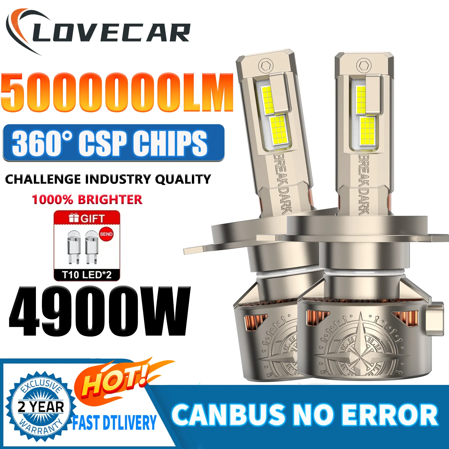LOVECAR LED H7 H11 H1 H4 Led Headlight Bulbs 4200W 5000000LM Canbus Led Headlight Bulbs Turbo 12v 24v Super Bright Lamp
LOVECAR LED H7 H11 H1 H4 Led Headlight Bulbs 4200W 5000000LM Canbus Led Headlight Bulbs Turbo 12v 24v Super Bright Lamp