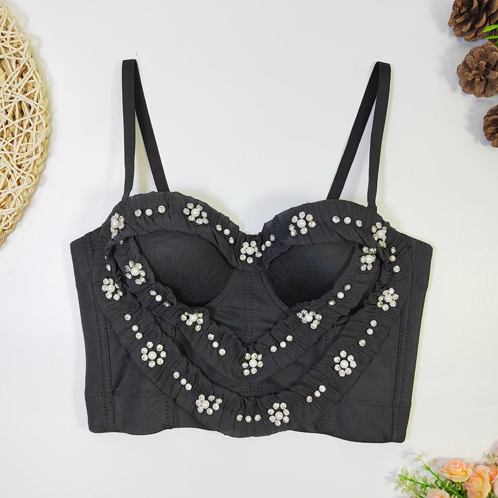 European and American Fishbone Corset Top Thin Bottom Thick Waist Tube Stitching Lotus Leaf Small Lace Beaded Wrapped Chest
European and American Fishbone Corset Top Thin Bottom Thick Waist Tube Stitching Lotus Leaf Small Lace Beaded Wrapped Chest