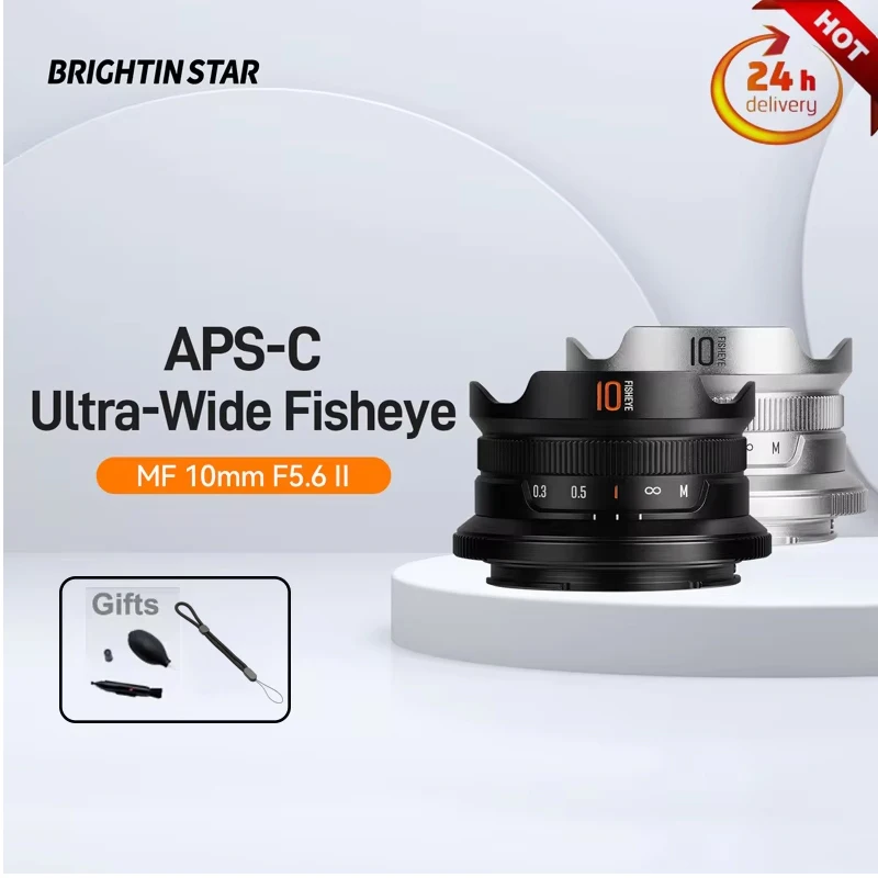 Brightin Star MF 10mm F5.6 Ⅱ APS-C Fisheye Wide Angle Camera Lens For Sony E Nikon Z Fuji X M4/3 Canon RF EF-M Lens
Brightin Star MF 10mm F5.6 Ⅱ APS-C Fisheye Wide Angle Camera Lens For Sony E Nikon Z Fuji X M4/3 Canon RF EF-M Lens