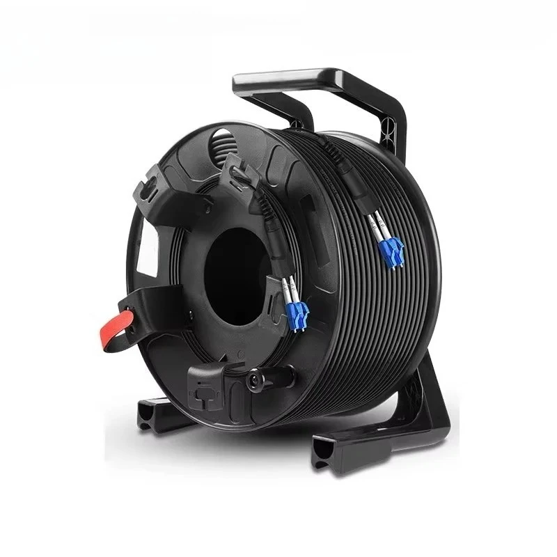 Outdoor fiber optic cable,TPU Armored Patch cord,Single mode 2 Cores, LC/SC with PCD310 Reel,With connector cover,450m,500m
Outdoor fiber optic cable,TPU Armored Patch cord,Single mode 2 Cores, LC/SC with PCD310 Reel,With connector cover,450m,500m
