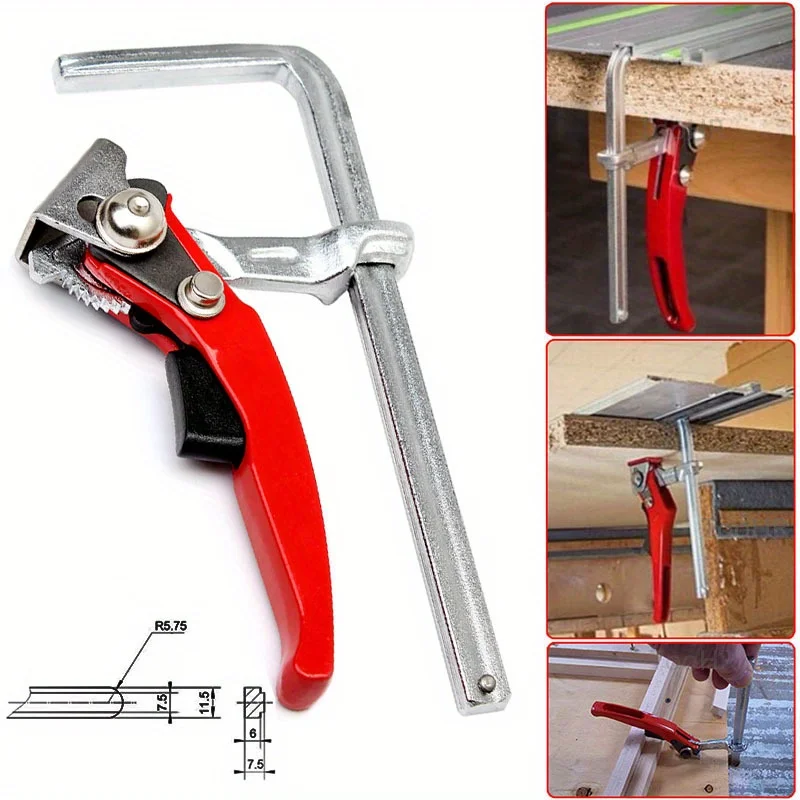 1Pc 120 * 60 Mm Quick Guide Rail Clamp Carpenter F Clamp Quick Clamping for MFT and Guide Rail System Hand Tool
1Pc 120 * 60 Mm Quick Guide Rail Clamp Carpenter F Clamp Quick Clamping for MFT and Guide Rail System Hand Tool