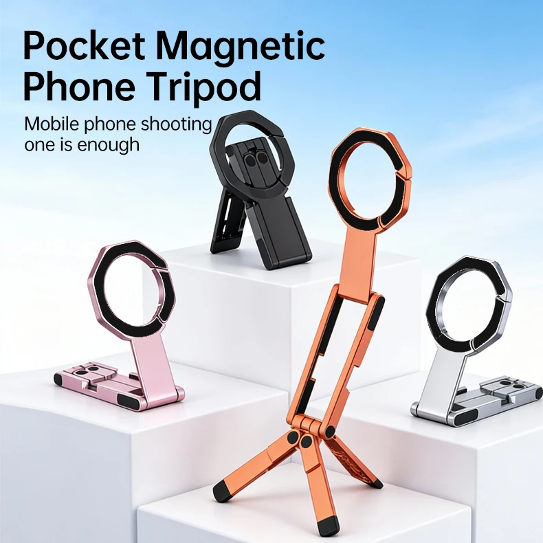 AIPEKE magnetic phone holder Foldable Dual-Sided Magnet Zinc Alloy phone tripod magnetic for magsafe cellphone grip Live & Vlog
AIPEKE magnetic phone holder Foldable Dual-Sided Magnet Zinc Alloy phone tripod magnetic for magsafe cellphone grip Live & Vlog