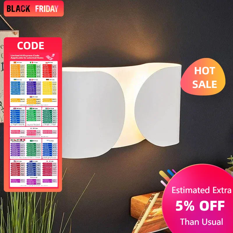 Flos Foglio Led Wall Lamp Modern Sconce Wall Light Indoor Decor for Bedroom Bedside Black Gold White Metal Wall Lamp
Flos Foglio Led Wall Lamp Modern Sconce Wall Light Indoor Decor for Bedroom Bedside Black Gold White Metal Wall Lamp