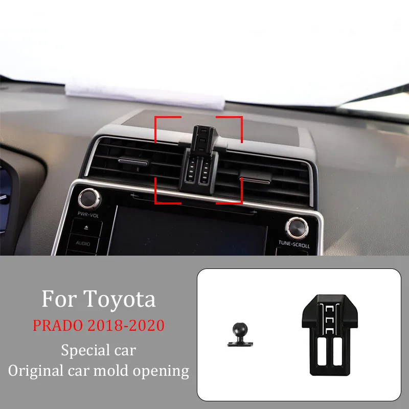 For Toyota PRADO 2018-2020 Car Phone Holder Wireless Charger Automatic Navigation Bracket
For Toyota PRADO 2018-2020 Car Phone Holder Wireless Charger Automatic Navigation Bracket