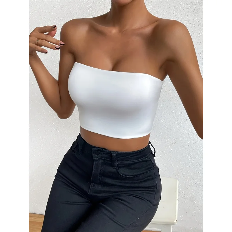 Off-Shoulder/One-Shoulder Crop Top Tube Top - Short Sleeveless Shirt with Bust & Waist Definition, High-Elasticity
Off-Shoulder/One-Shoulder Crop Top Tube Top - Short Sleeveless Shirt with Bust & Waist Definition, High-Elasticity
