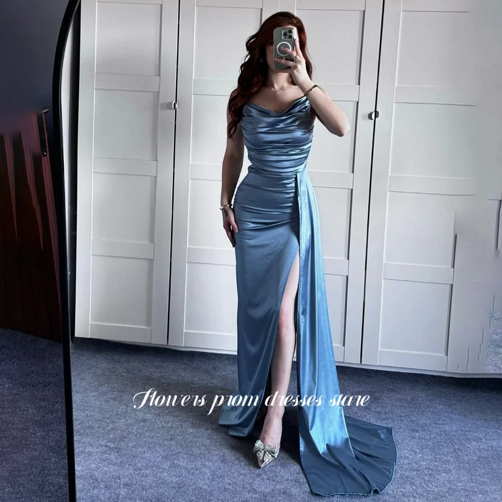 Flowers Prom Party Dress Pleated Mermaid Evening Dress for Women Side Train High Slit Prom Dress فساتين مناسبة رسمية Customized
Flowers Prom Party Dress Pleated Mermaid Evening Dress for Women Side Train High Slit Prom Dress فساتين مناسبة رسمية Customized