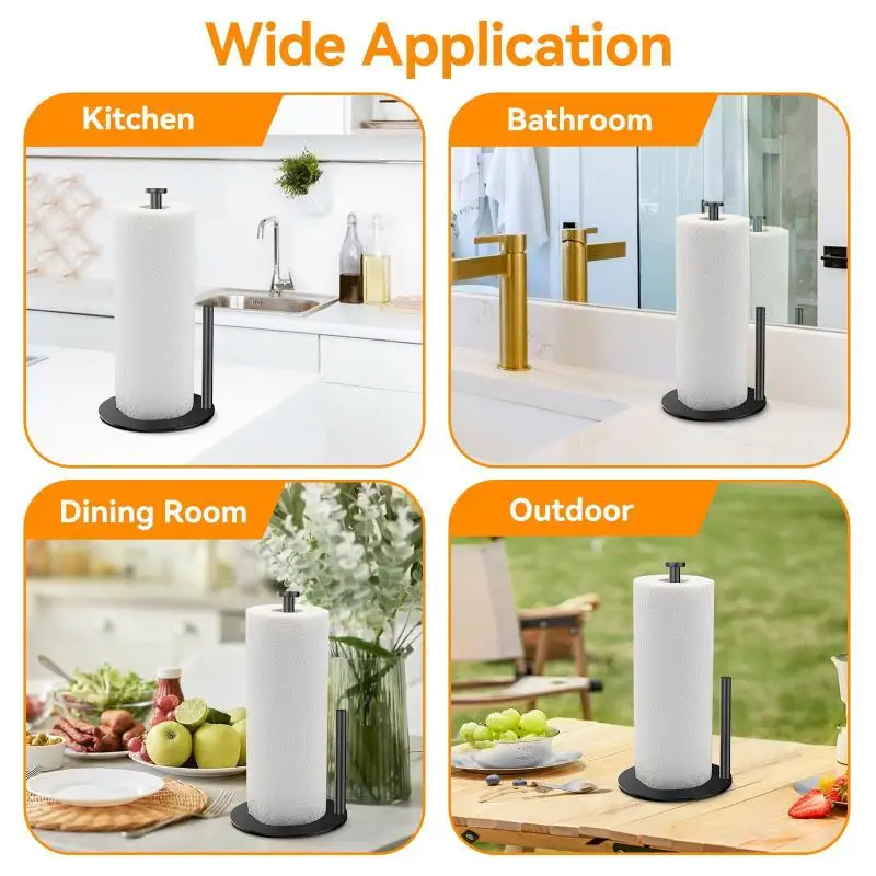 Hot Stainless Steel Kitchen Roll Holder With Weighted Base -Heavy-Duty Countertop Organizer,Space-Saving Design For Paper Towel
Hot Stainless Steel Kitchen Roll Holder With Weighted Base -Heavy-Duty Countertop Organizer,Space-Saving Design For Paper Towel
