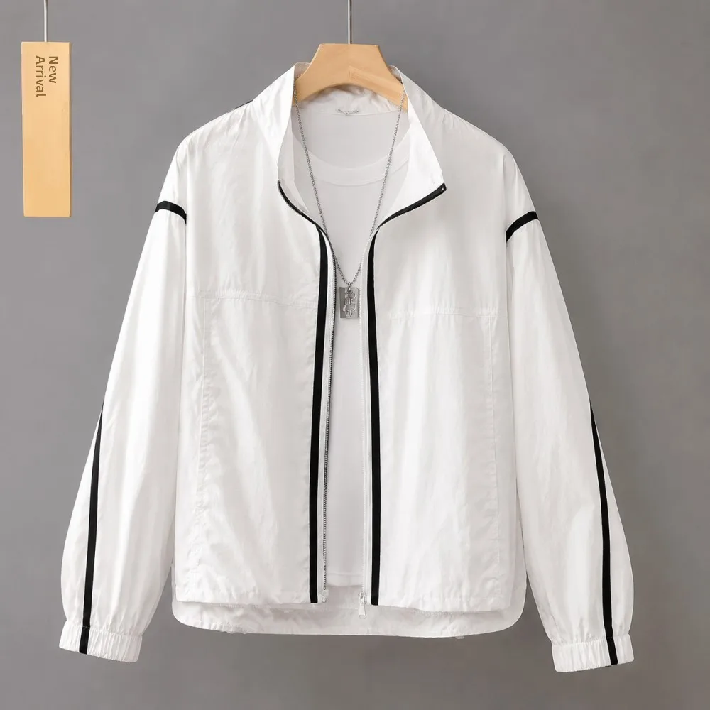 Elegant Thin Short Jacket Women's Spring Summer Stand Collar Lightweight Fashionable Sun Protection Clothing Commute Style Lo...
Elegant Thin Short Jacket Women's Spring Summer Stand Collar Lightweight Fashionable Sun Protection Clothing Commute Style Lo...