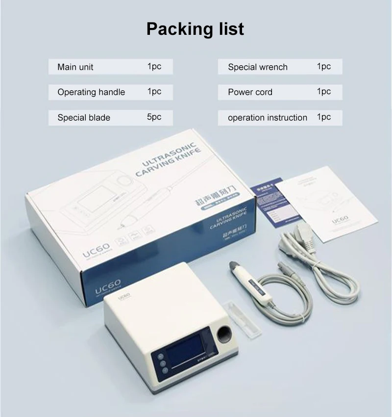 VV Dental Ultrasonic Cutting Knife for Cutting PVC Plastic Leather Resin with 5 Blades Ultrasonic Cutter for Cutting and Carving
VV Dental Ultrasonic Cutting Knife for Cutting PVC Plastic Leather Resin with 5 Blades Ultrasonic Cutter for Cutting and Carving