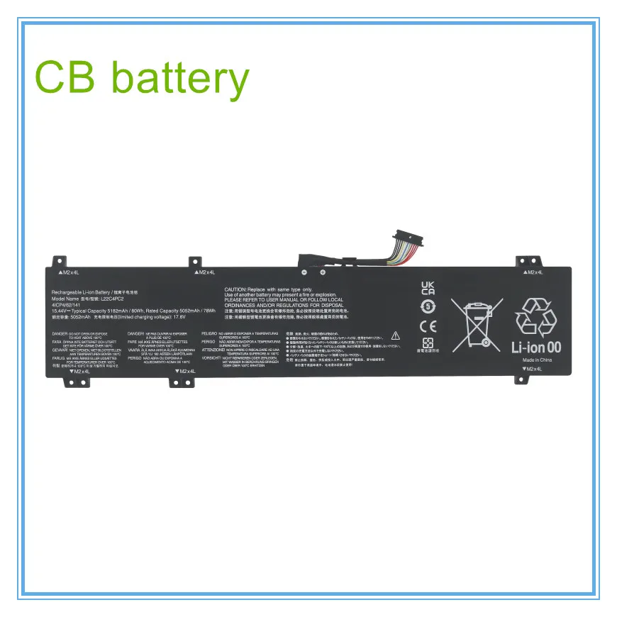 L22D4PC2 L22C4PC2 L22B4PC2 L22M4PC2 15,44 В 78 Втч 5182 мАч Аккумулятор для ноутбука LOQ 16APH8 16IRH8 Slim 5 16APH8
L22D4PC2 L22C4PC2 L22B4PC2 L22M4PC2 15,44 В 78 Втч 5182 мАч Аккумулятор для ноутбука LOQ 16APH8 16IRH8 Slim 5 16APH8